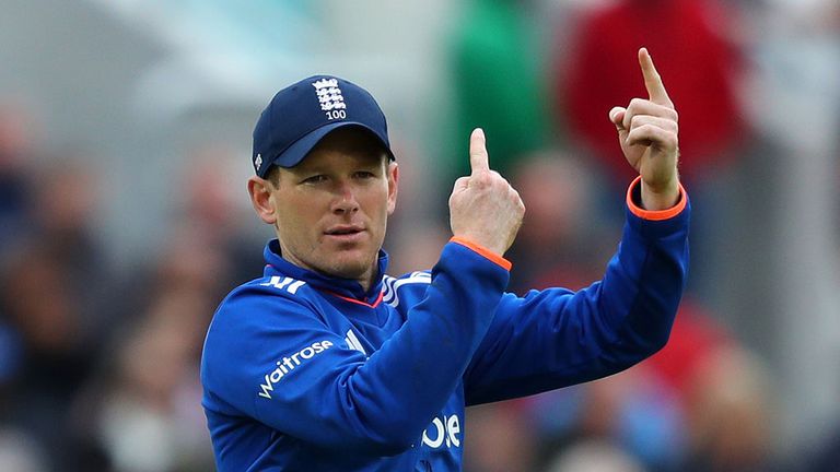 England captain Eoin Morgan will lead his team out in West Indies