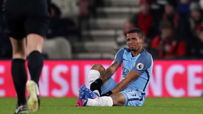 Gabriel Jesus made an immediate impact at Man City before suffering a metatarsal fracture