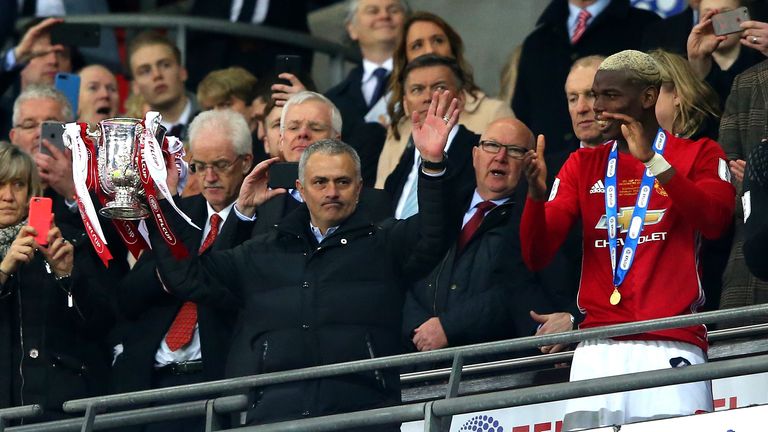 Jose Mourinho's first season at Old Trafford ended with two major trophies