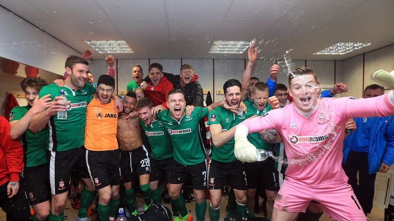 Lincoln City dumped out Premier League Burnley to reach the quarter-finals
