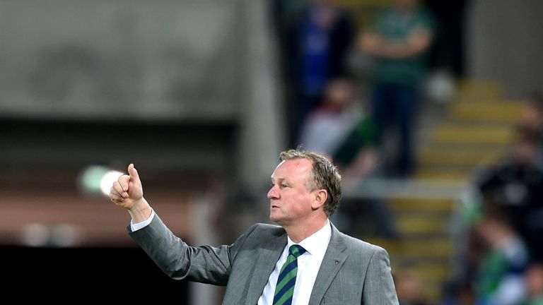 Michael O'Neill is hoping to guide Northern Ireland to a runners-up spot behind world champions Germany in Group C