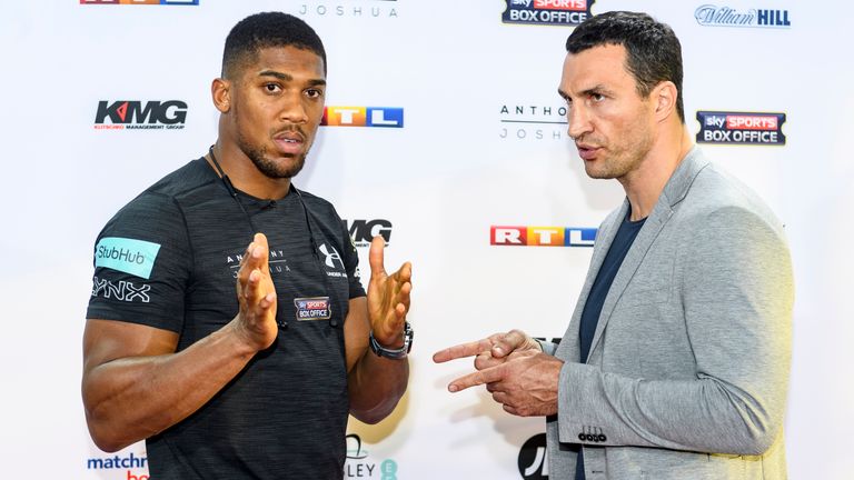 Anthony Joshua will face Wladimir Klitschko at Wembley Stadium on April 29, live on Sky Sports Box Office