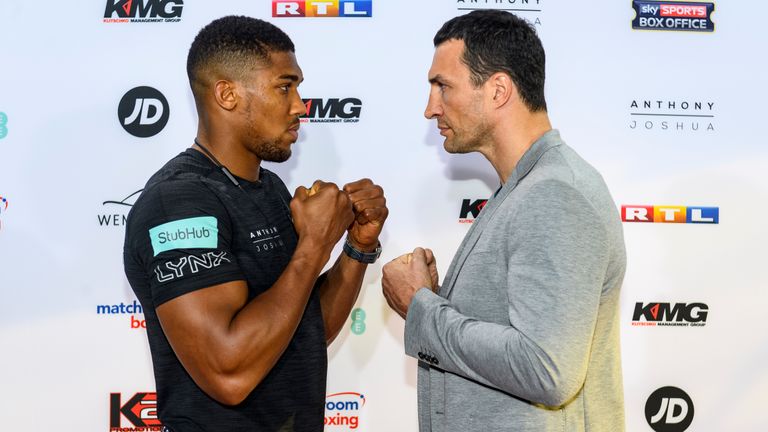 Joshua next faces former WBO, WBA, IBF and IBO champion Wladimir Klitschko at Wembley