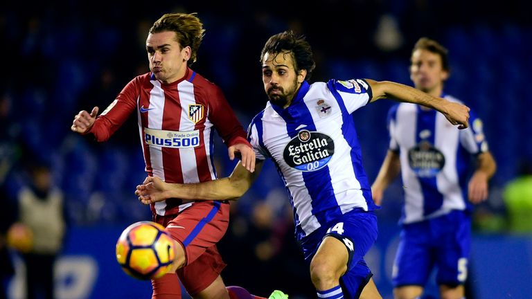 Antoine Griezmann (left) expressed his concern for team-mate Torres after the match