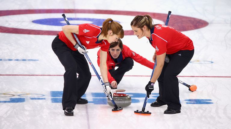 Eve Muirhead (centre) will take part in her third Winter Olympic Games after securing Great Britain's spot in Pyeongchang