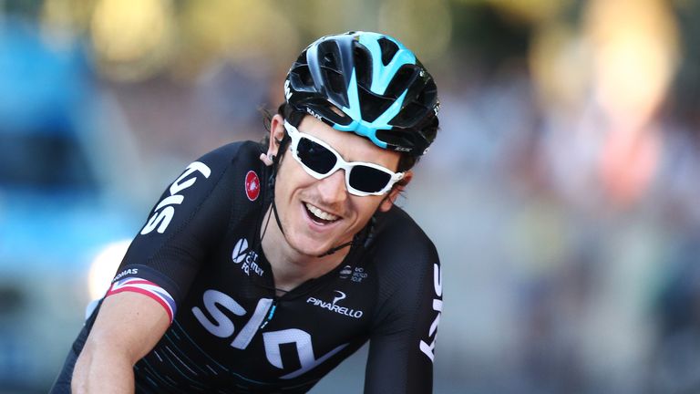 Geraint Thomas secured his first win of 2017 in Pomarance