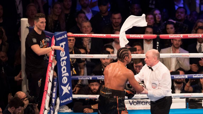 Haye lost the first fight in the 11th round when his corner threw in the towel
