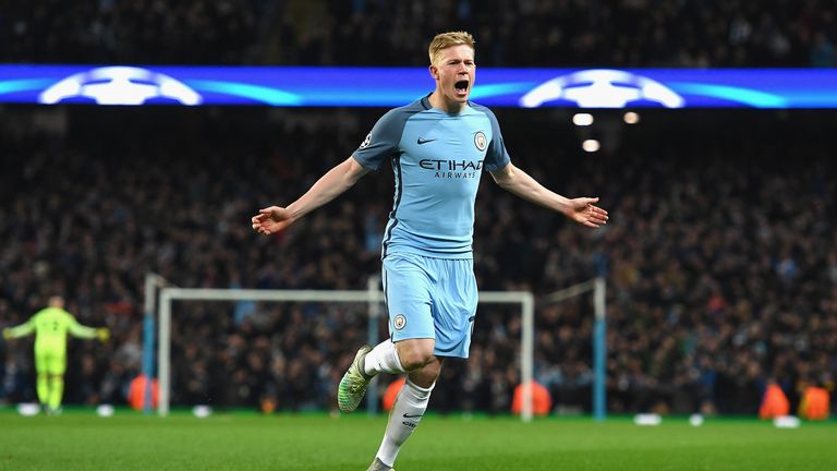 Kevin de Bruyne recorded the most Premier League assists in the 2016-17 campaign