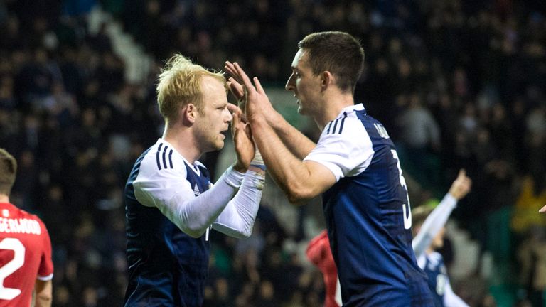 Steven Naismith scored the equaliser for Scotland at Easter Road