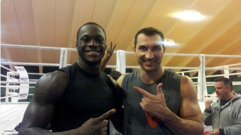 Deontay Wilder in Wladimir Klitschko's camp, October 2012 (@bronzebomber)