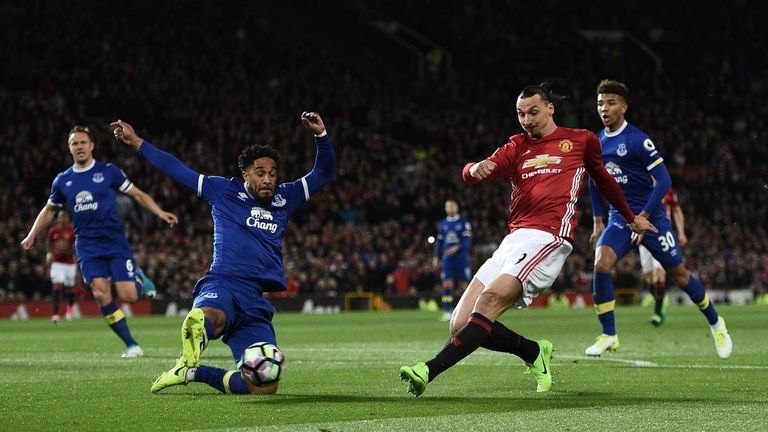 Zlatan Ibrahimovic went close in the first half for United