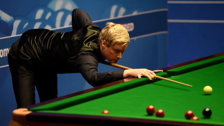 Neil Robertson began his quest for a hat-trick of titles in York with victory against veteran Ken Doherty