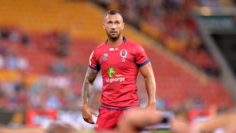 Reds fly-half Quade Cooper has been left out of the 38-man training squad by Cheika