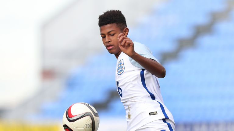 Rhian Brewster started as England's U17s lost on penalties to Spain