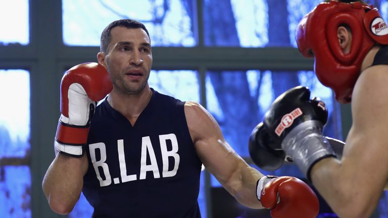 Wladimir Klitschko is putting the finishing touches on his training ahead of his clash with Anthony Joshua