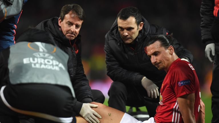 Ibrahimovic sustained knee ligament damage against Anderlecht