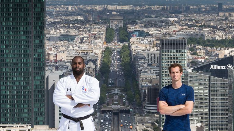 Murray was speaking at an Under Armour event where he met Olympic judo champion Teddy Riner