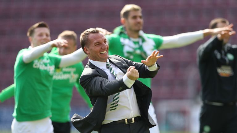 Rodgers won the treble with Celtic in his first season in charge