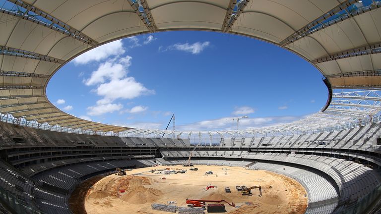 The new Perth Stadium is still under construction and will not be finished in time for the third Test