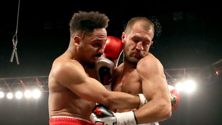 Both fighters traded body shots at close quarters