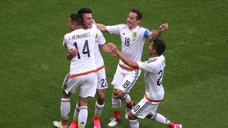 Mexico's Hirving Lozano (second left) is highly rated