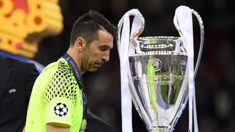 Gianluigi Buffon missed out on lifting the Champions League for a third time
