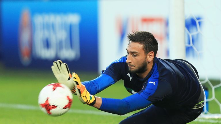 Donnarumma played for Italy at the U21 European Championships this summer