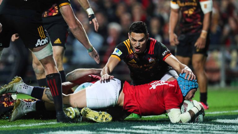 Jack Nowell darted through a ruck to score the Lions' first try