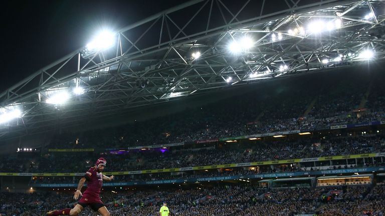 Thurston kicks the winning conversion to level the State of Origin series