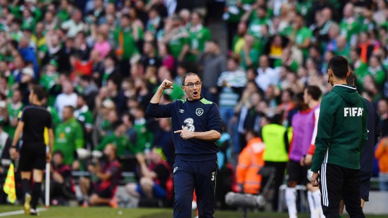 Martin O'Neill reacts to the late disallowed goal