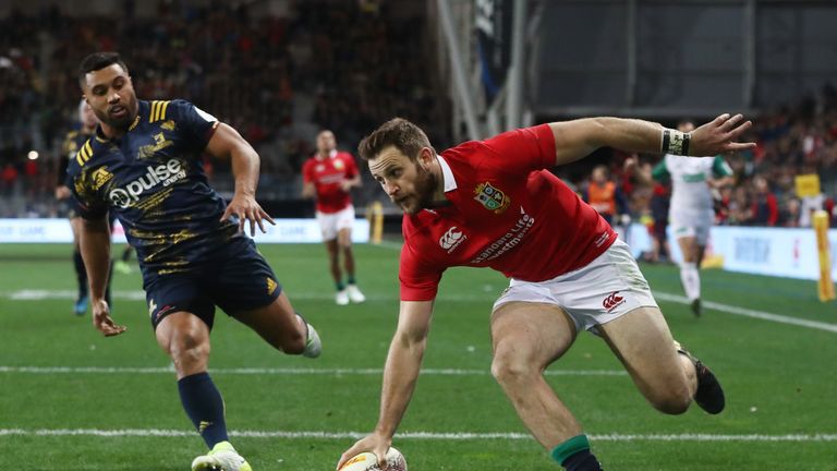Tommy Seymour touches down to score his team's second try