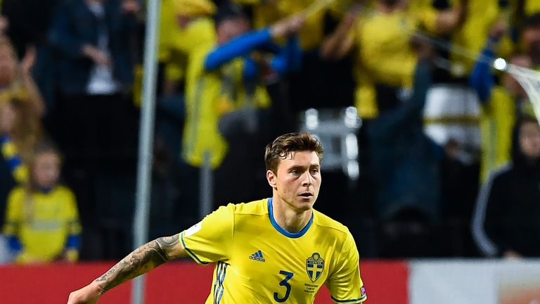 Lindelof was used as a midfielder by Sweden's age-group sides