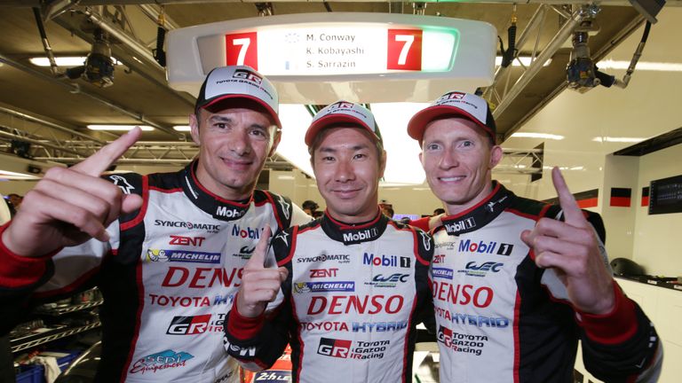 Pole position went to Stephane Sarrazin, Kamui Kobayashi and Mike Conway