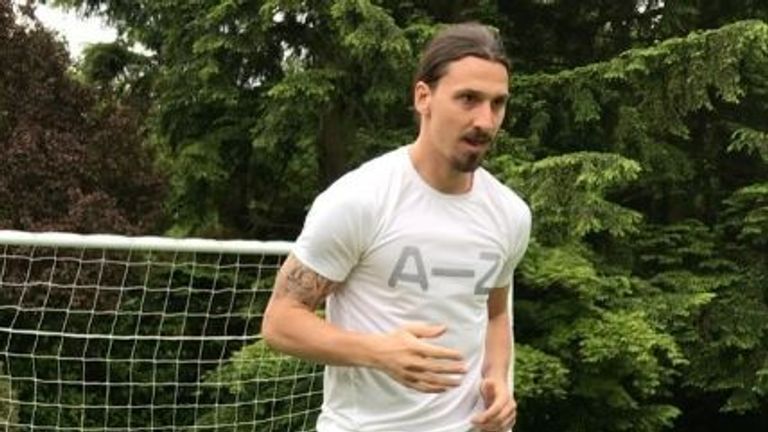 Zlatan Ibrahimovic has stepped up his recovery from knee surgery (Instagram @iamzlatanibrahimovic)