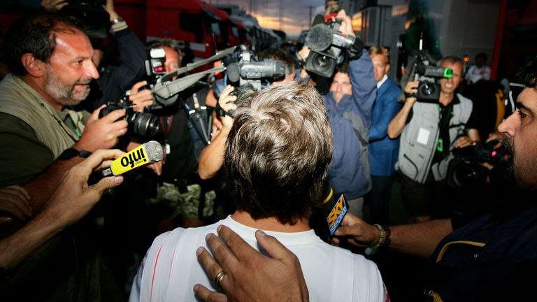 Alonso was made to wait long into the night to learn his fate and was the centre of the media's attention. But he was about to be criticised by his team, too...