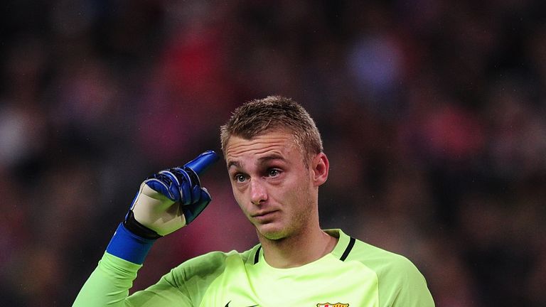 Barcelona goalkeeper Jasper Cillessen is a reported target for Liverpool and Chelsea
