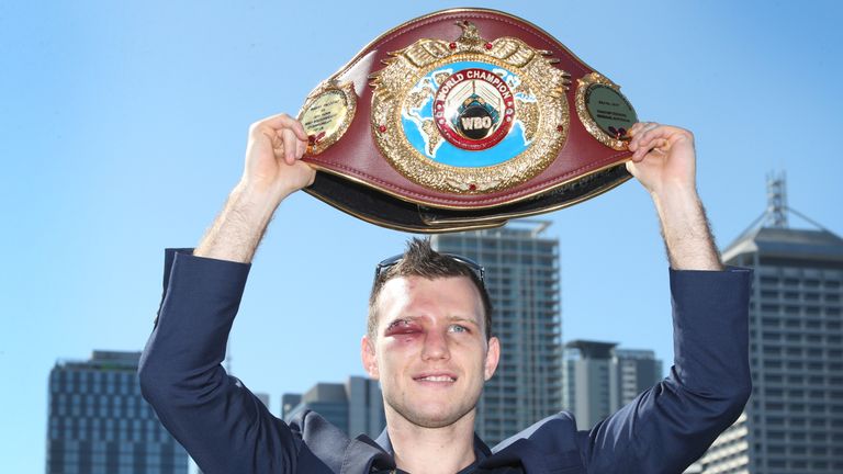 Jeff Horn won the WBO welterweight belt with victory over Pacquiao earlier this month