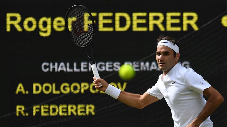 Federer won a record 85th match at Wimbledon