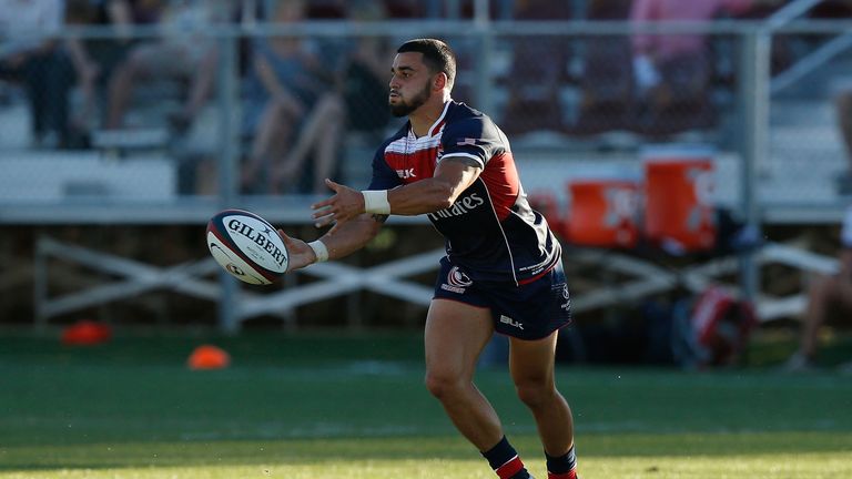 Nate Augspurger crossed for a try during the USA's landslide win over Canada