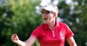 WATCH: Lang's hole-out eagle!