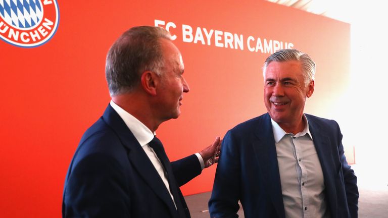 Ancelotti led Bayern to the Bundesliga title last season