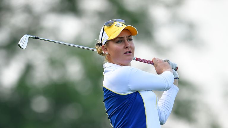 Charley Hull suffered a wrist injury in the foursomes