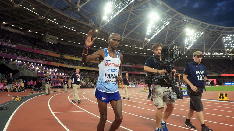 Farah won silver in the 5,000m World Championships final 