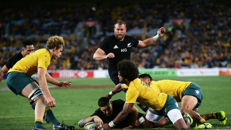 Sonny Bill Williams was another to cross the whitewash for the All Blacks