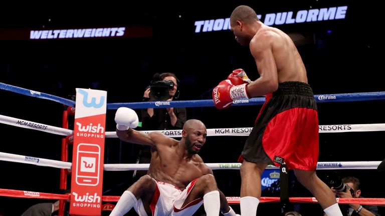 Thomas Dulorme put Yordenis Ugas down in the seventh but was still beaten