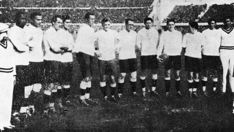 The Uruguayan football team who won the first World Cup competition held in Uruguay in 1930