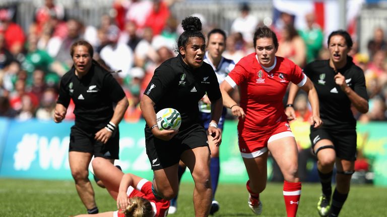 Victoria Subritzky-Nafatali on the attack against Canada in their final Pool game