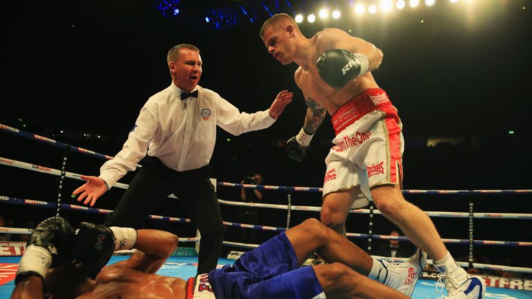 Johnson demonstrated his punch power during his Commonwealth title win