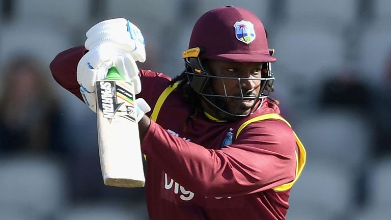 Chris Gayle hammered 11 sixes against UAE in Harare, including three in a row off Rohan Mustafa