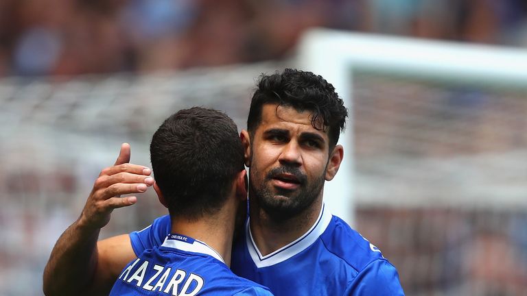 Eden Hazard mong muốn Diego Costa được trở lại đội hình Chelsea. Skysports-diego-costa-eden-hazard_4092049